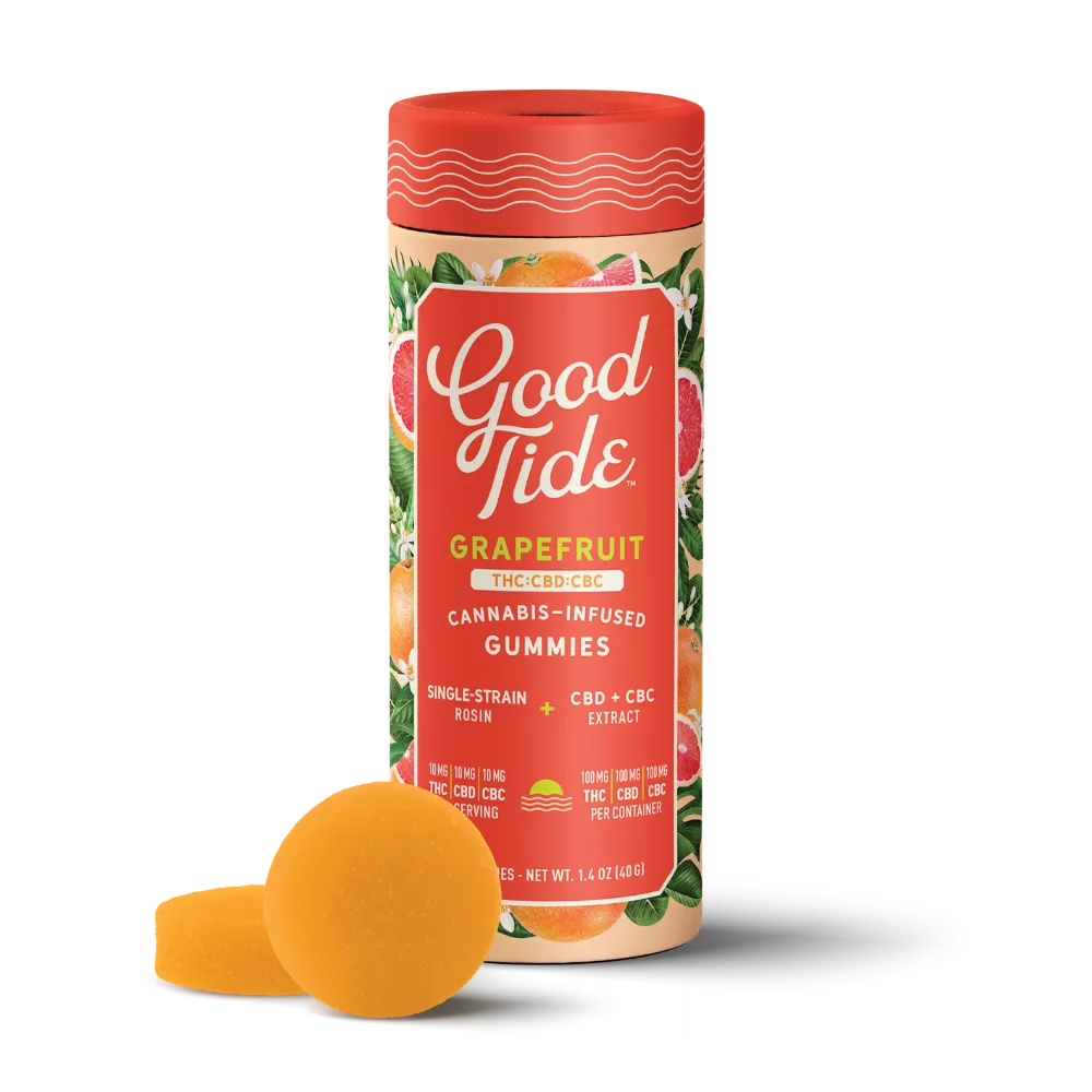 GRAPEFRUIT ROSIN GUMMY 1:1:1 THC:CBD:CBC 10 PACK 100MG