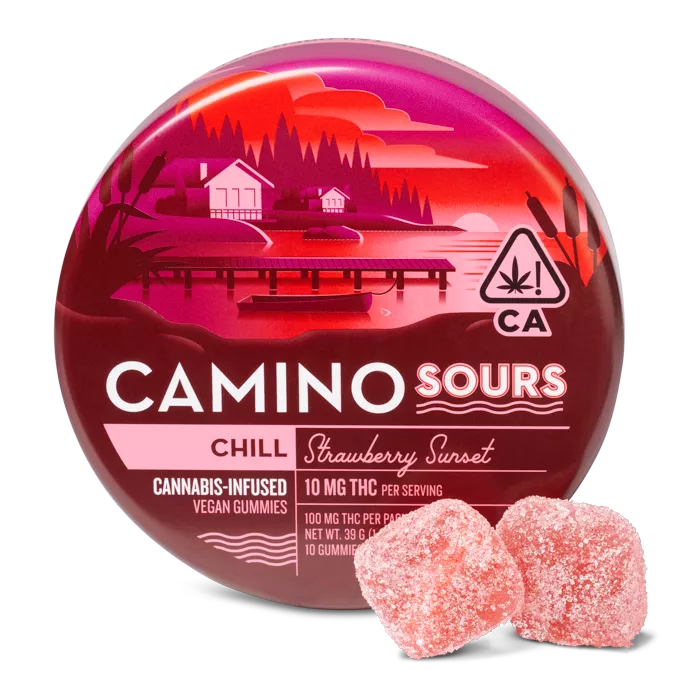 SOURS GUMMIES 10PK [100MG] CHILL STRAWBERRY SUNSET product image