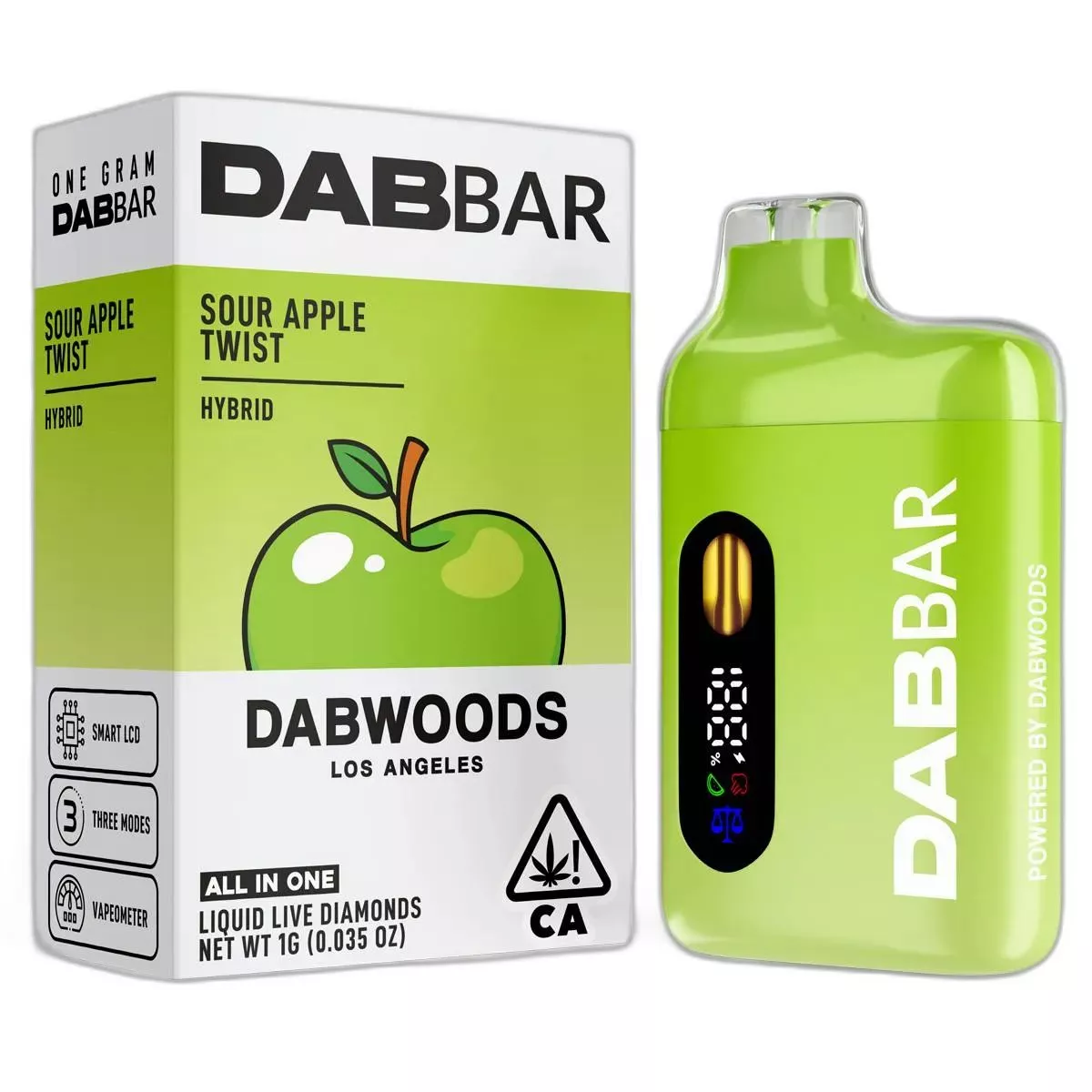 LIQUID DIAMOND DAB BAR READY TO USE VAPORIZER [1G] SOUR APPLE TWIST - 1 G product image