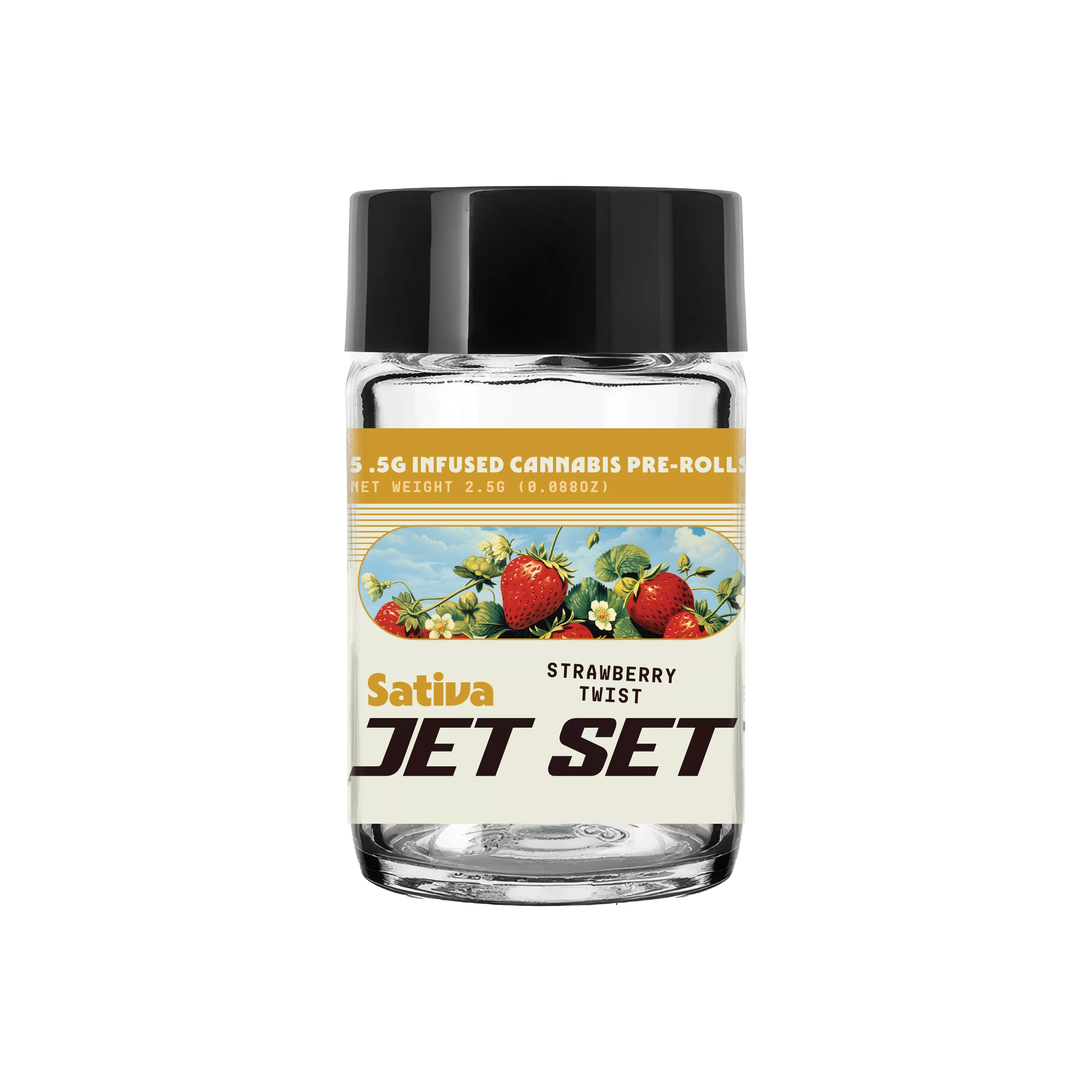 INFUSED KIEF COATED PREROLL 5PK [2.5G] STRAWBERRY TWIST - 2.5 G - 5 PACK