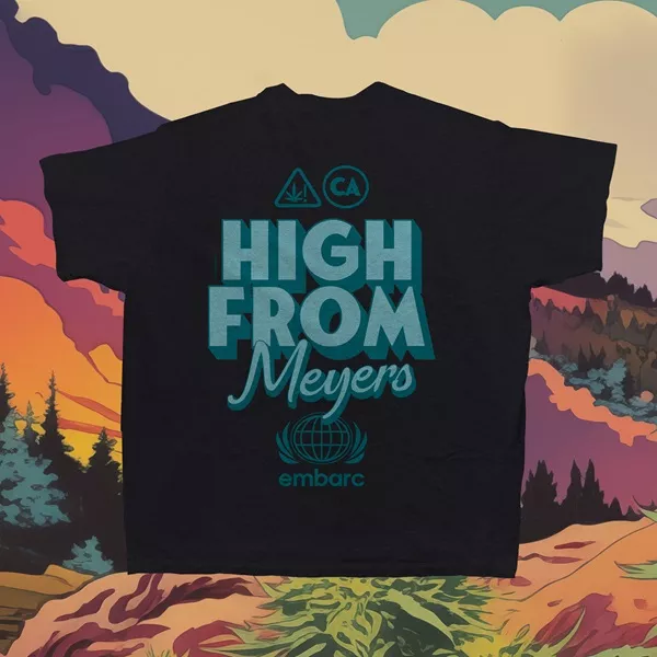 HIGH FROM MEYERS PREMIUM T-SHIRT SHORT SLEEVE VINTAGE BLACK [M]