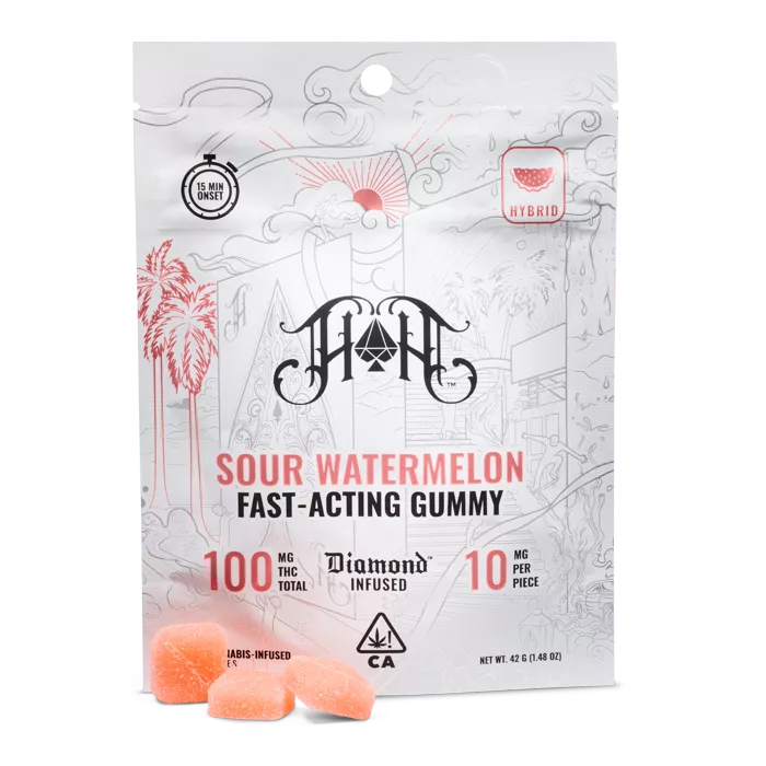 FAST ACTING GUMMIES 10PK [100MG] SOUR WATERMELON product image