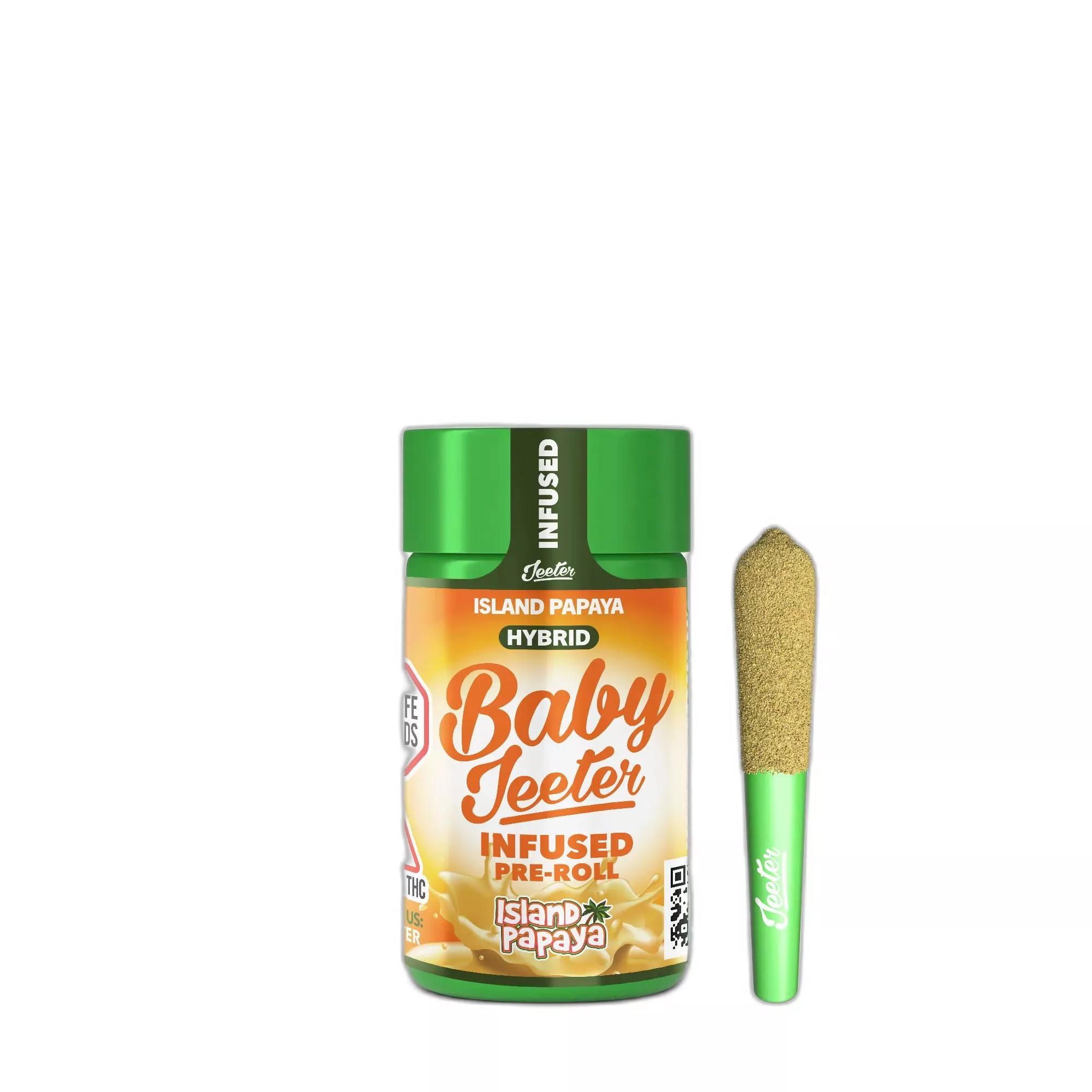 BABY JEETER INFUSED PREROLL 5PK [2.5G] ISLAND PAPAYA - 2.5 G - 5 PACK