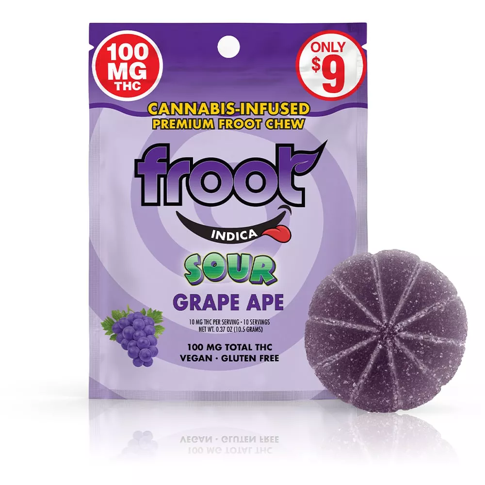 SOUR GRAPE CUT TO DOSE GUMMY 100MG