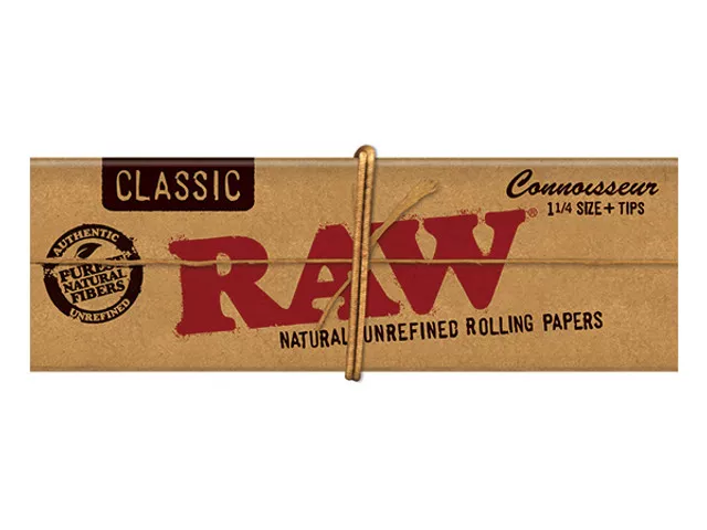 1.25" CONNOISSEUR ROLLING PAPERS WITH TIPS 24PK [CLASSIC]