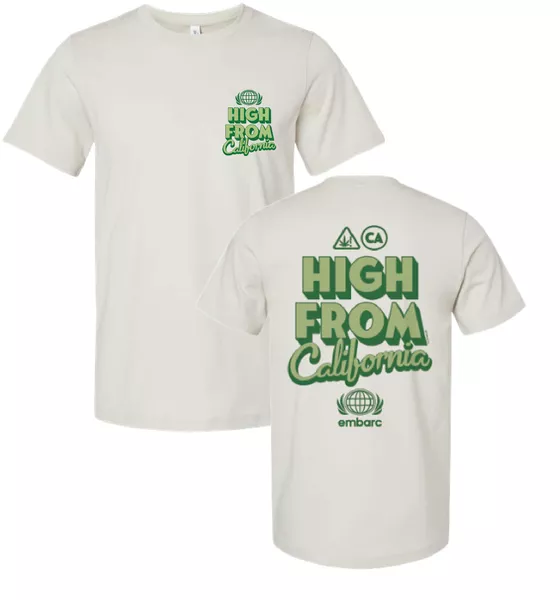 HIGH FROM CALI STANDARD T-SHIRT SHORT SLEEVE WHITE [L]