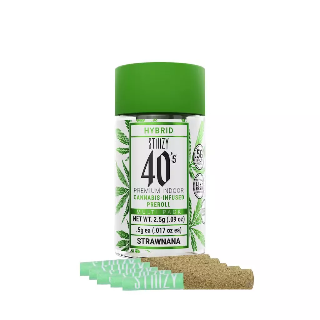 INFUSED 40'S PREROLL 5PK [2.5G] STRAWNANA