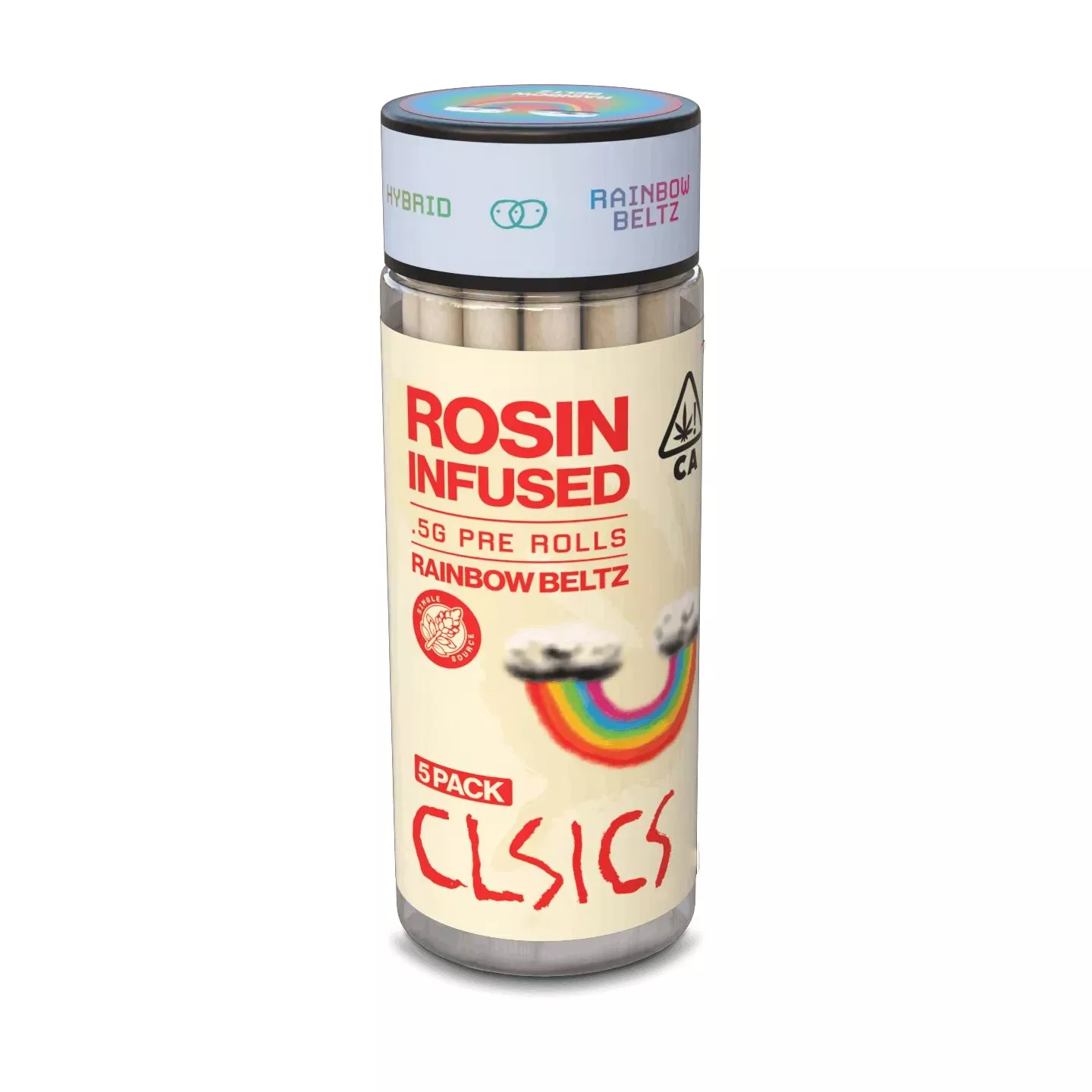 ROSIN INFUSED PREROLL 5PK [2.5G] RAINBOW BELTZ product image