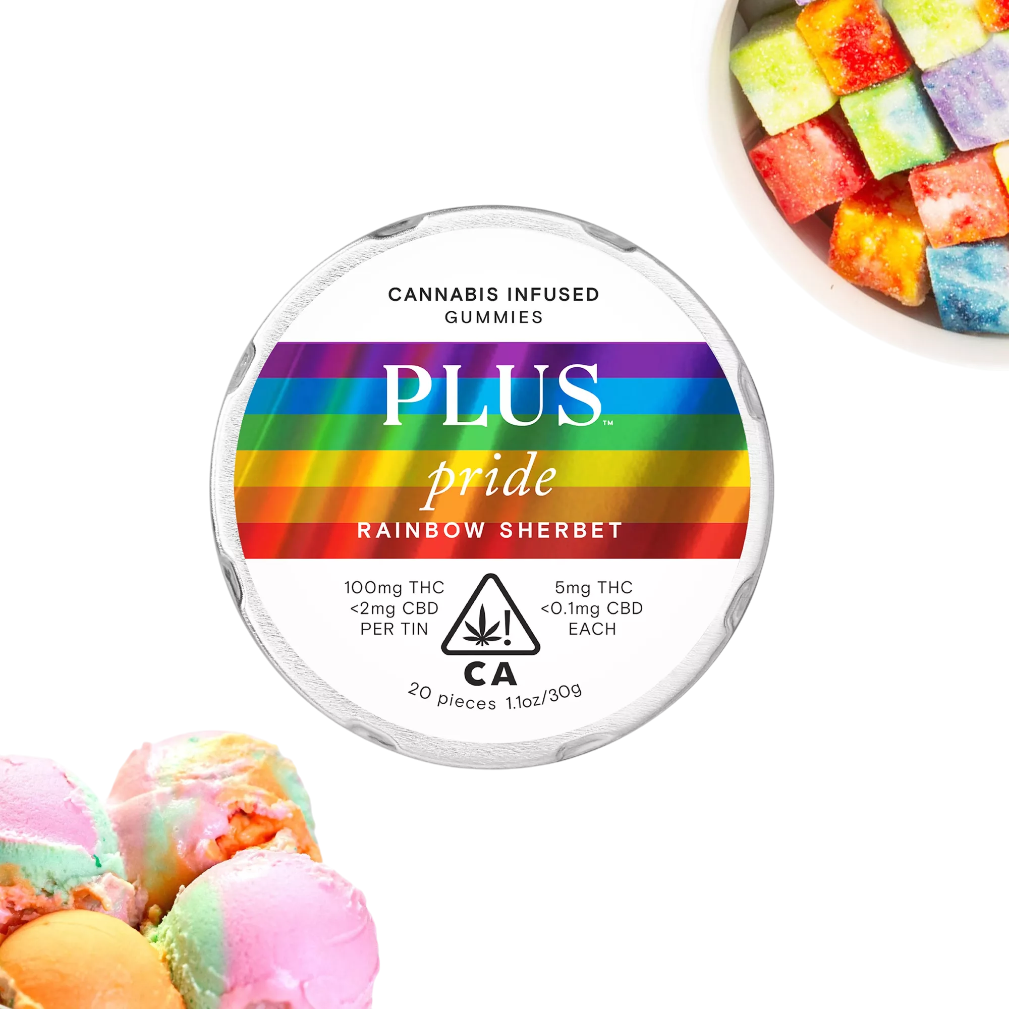GUMMIES 20PK [100MG] PRIDE RAINBOW SHERBET product image