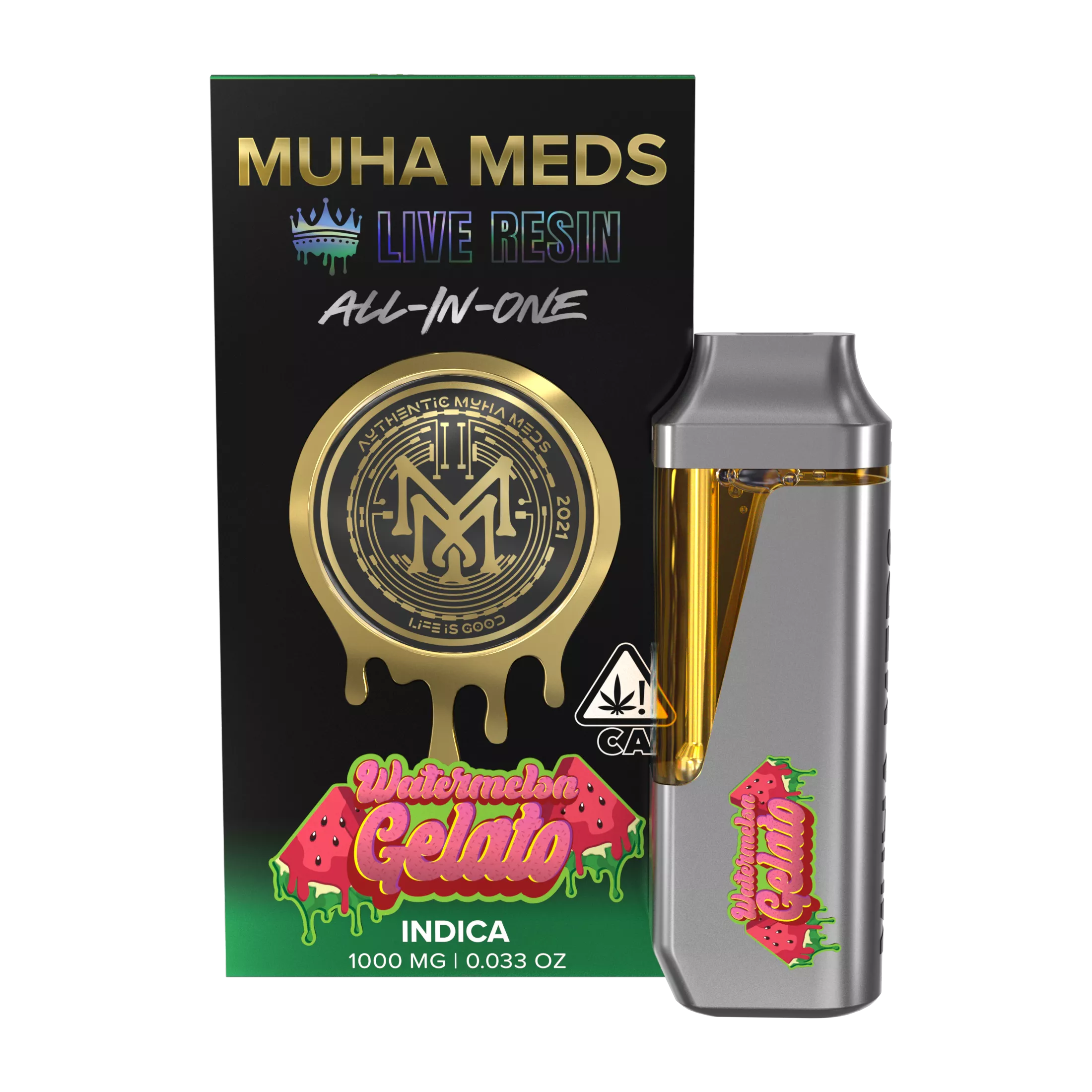 WATERMELON GELATO LIVE RESIN AIO 1000MG - 1000 mg