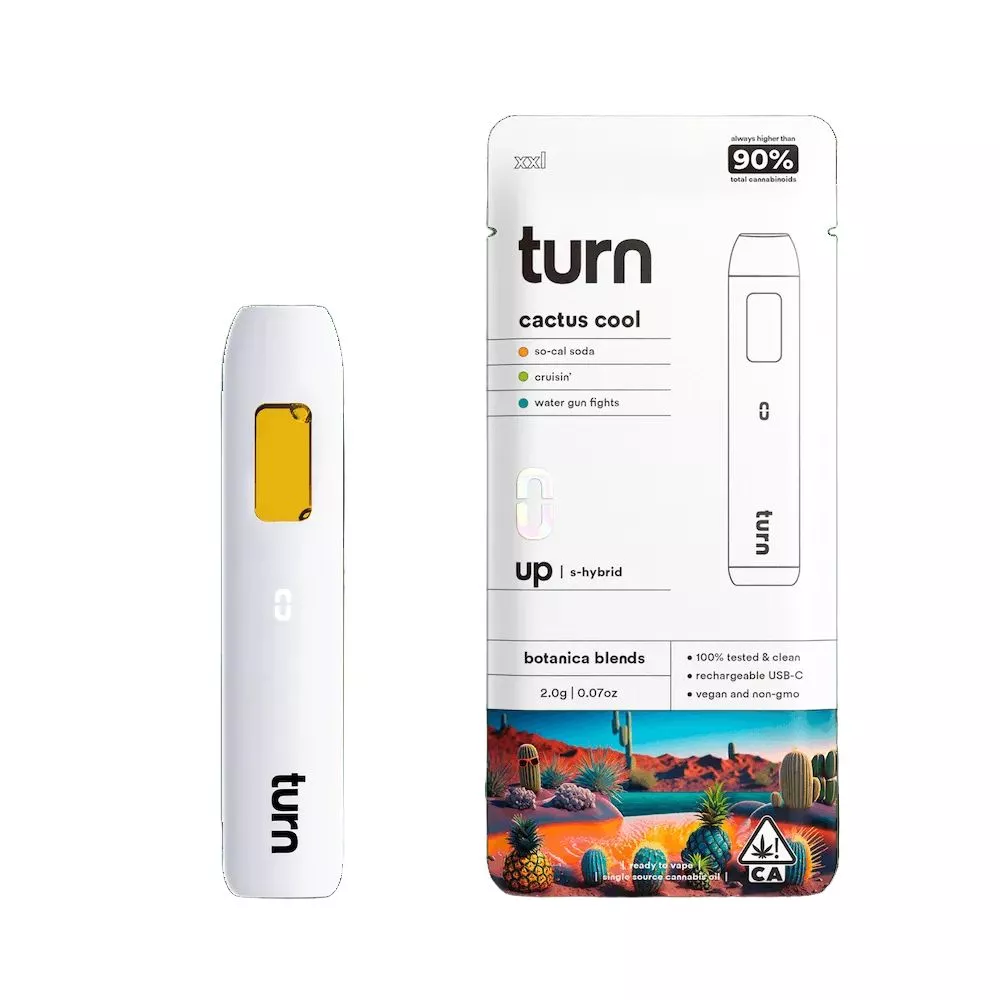 TURN UP BOTANICAL BLENDS READY TO USE VAPORIZER [1G] CACTUS COOL product image