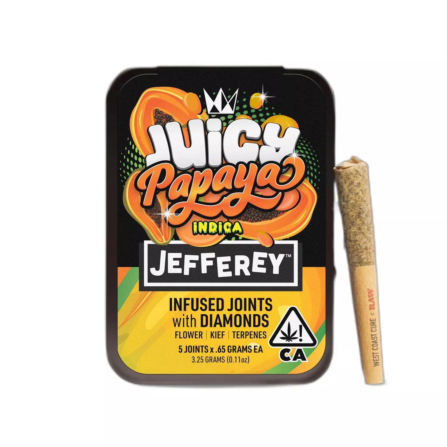 JEFFEREY INFUSED PREROLL 5PK [3.25G] JUICY PAPAYA