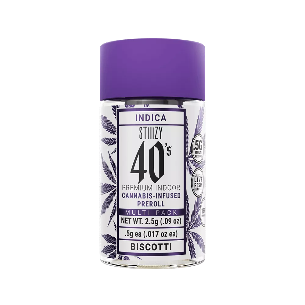 INFUSED 40'S PREROLL 5PK [2.5G] BISCOTTI product image