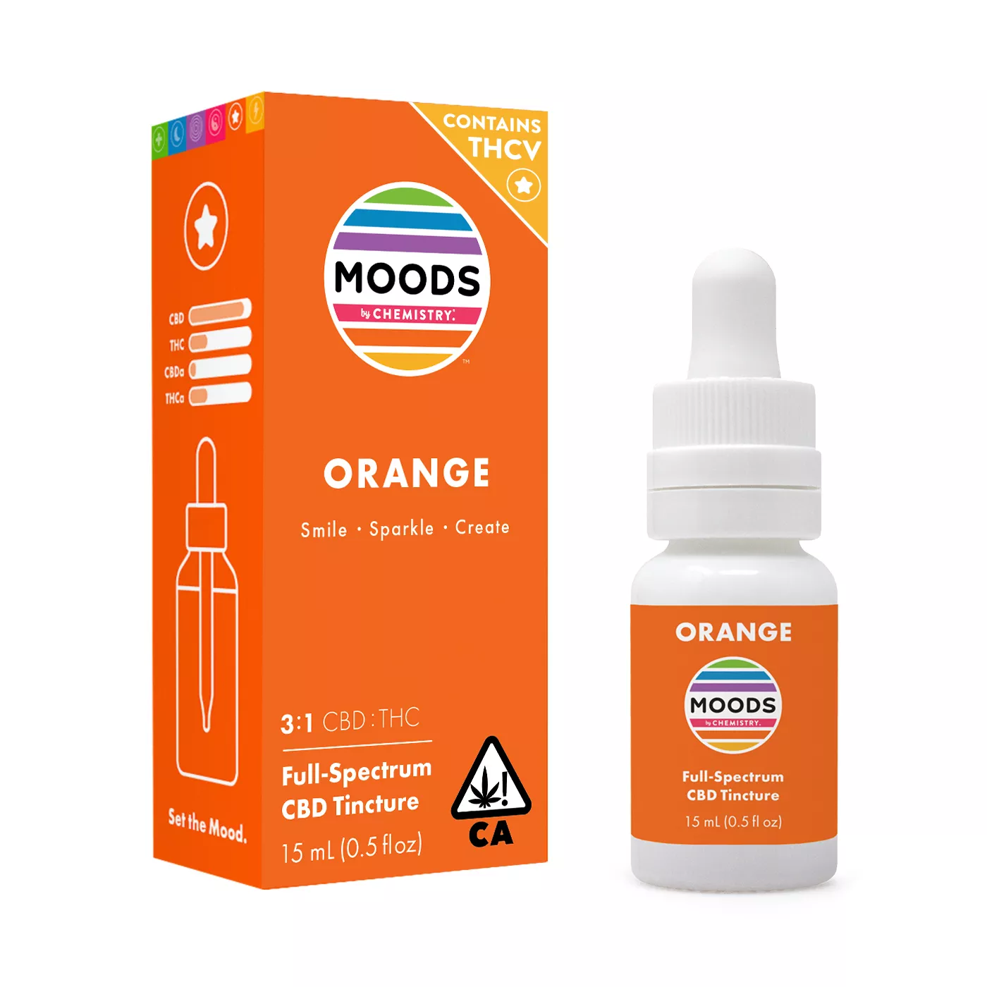 MOODS FULL SPECTRUM TINCTURE 15ML [100MG] 1:3 THC:CBD ENERGIZE ORANGE product image