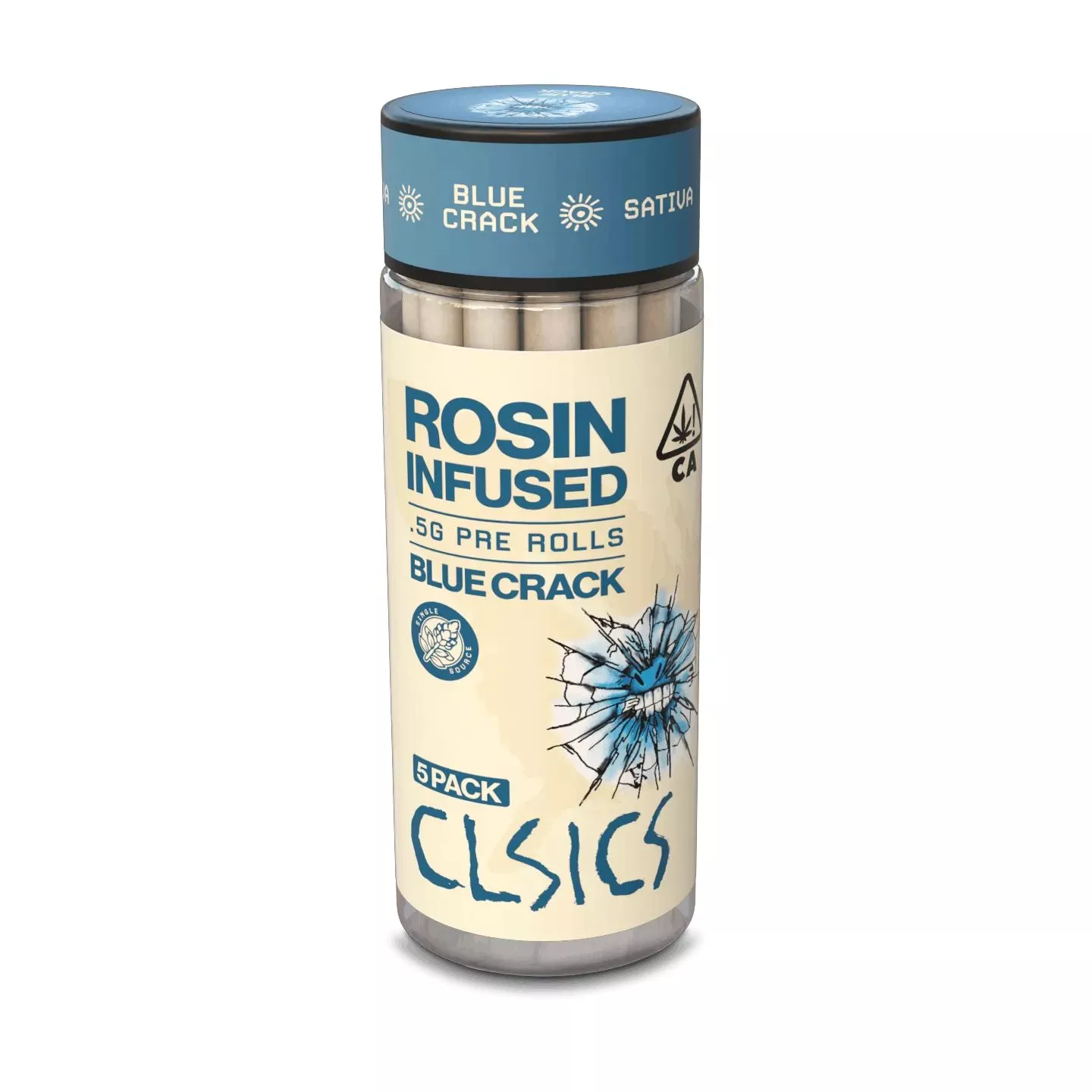 ROSIN INFUSED PREROLL 5PK [2.5G] BLUE CRACK product image
