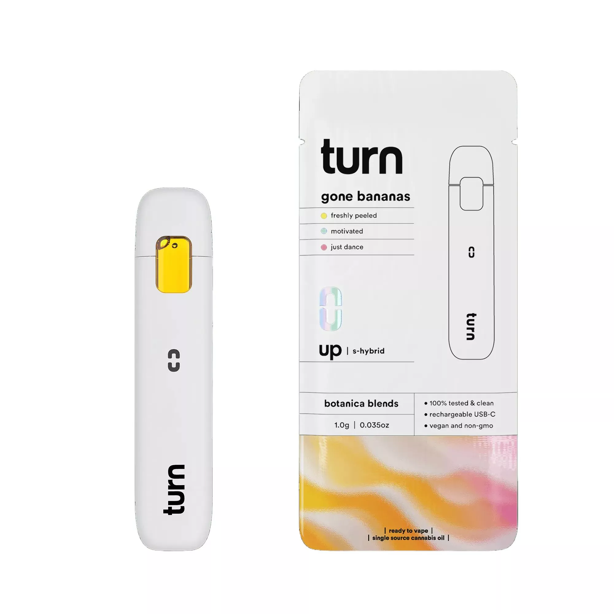TURN UP BOTANICAL BLENDS READY TO USE VAPORIZER [1G] GONE BANANAS