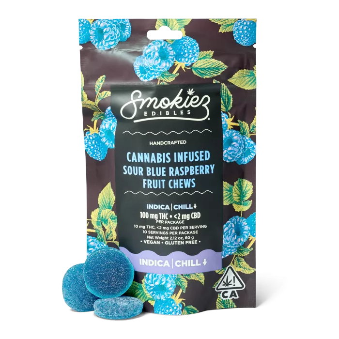 FRUIT CHEWS 10PK [100MG] SOUR BLUE RASPBERRY product image