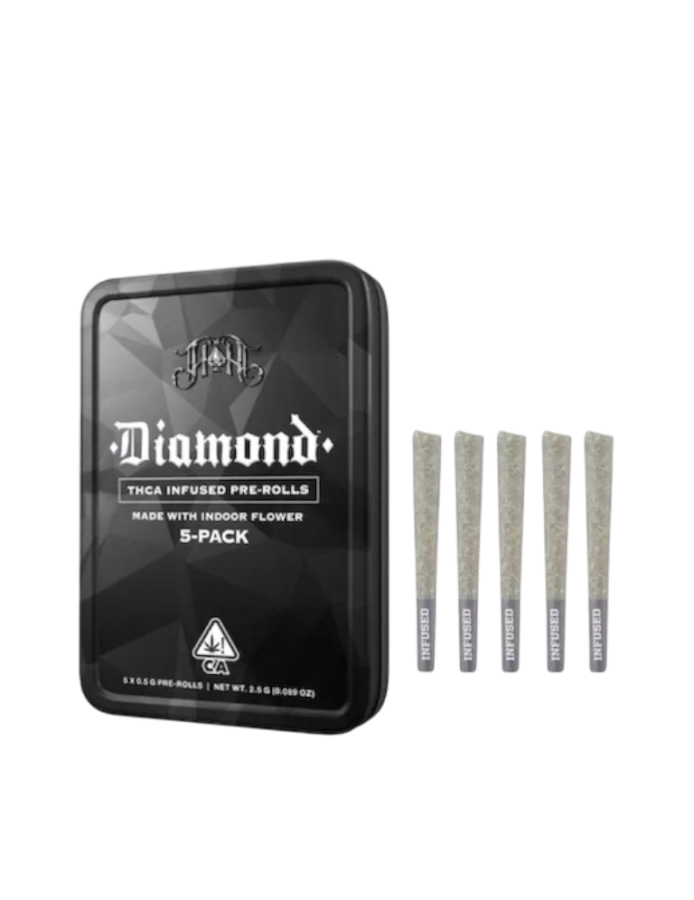 DIAMOND INFUSED PREROLL 5PK [2.5G] DARK RAINBOW BY NORTHERN EMERALDS