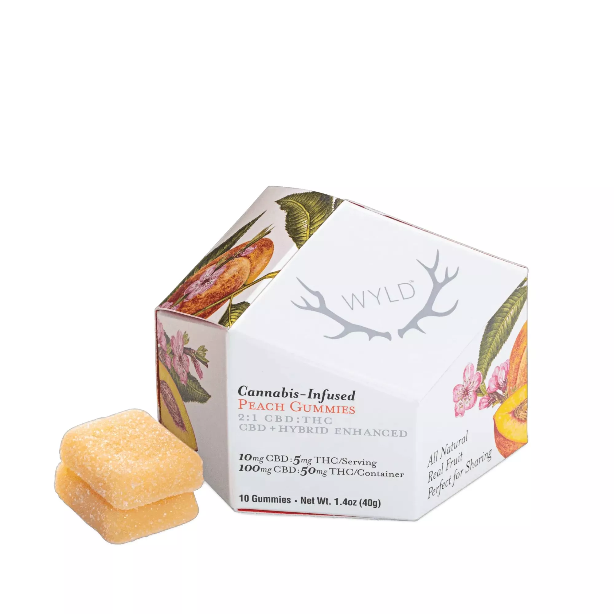 GUMMIES 10PK [50MG] 2:1 CBD:THC PEACH product image