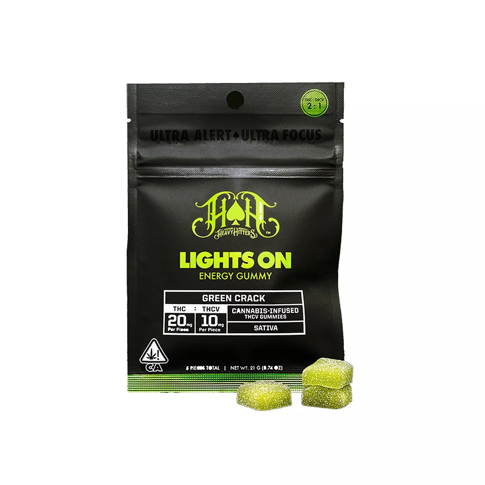 GUMMIES 5PK [100MG] 2:1 THC:THCV LIGHTS ON product image