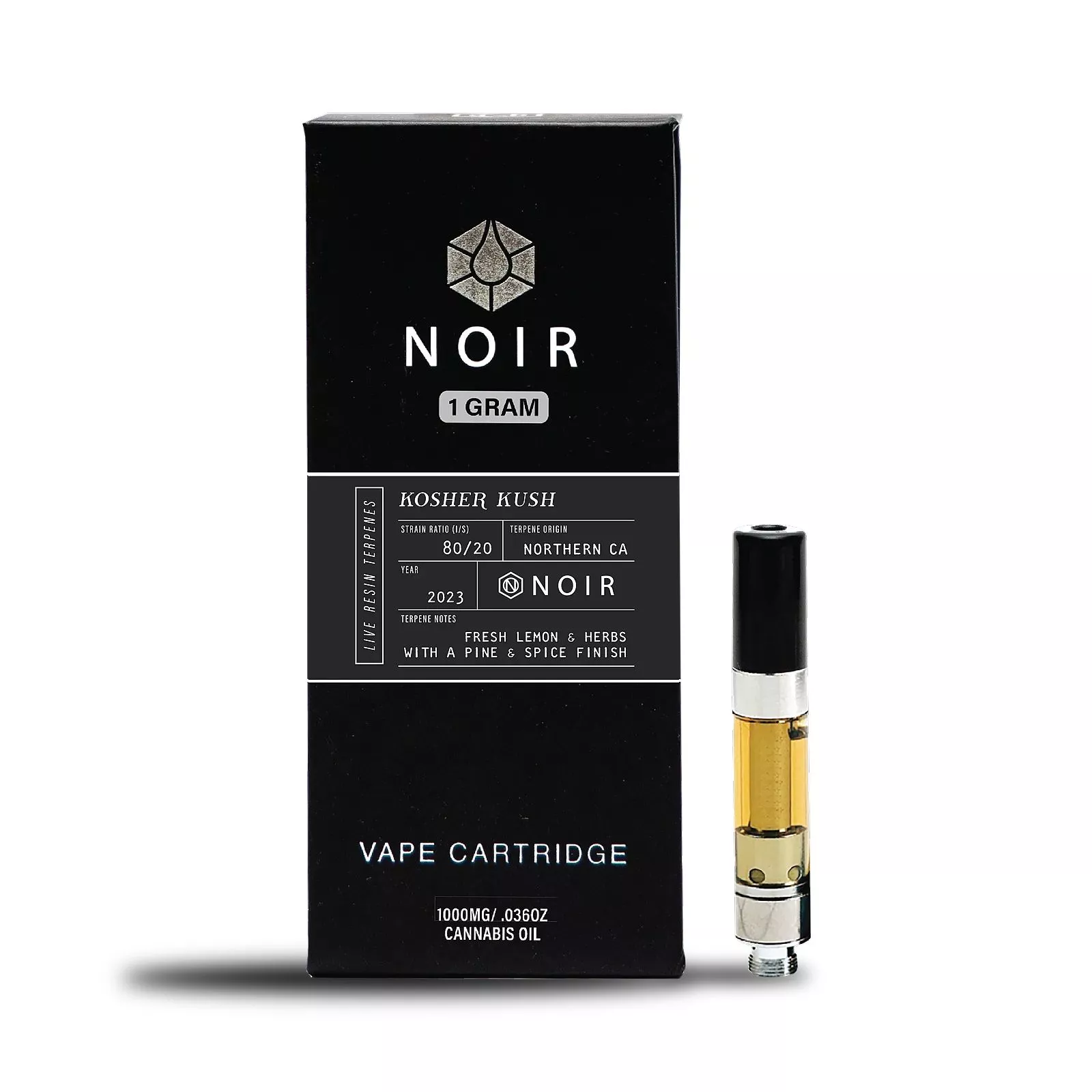 NOIR CARTRIDGE [1G] KOSHER KUSH