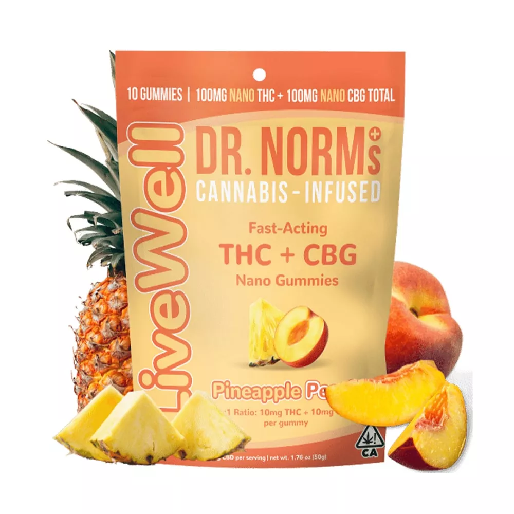 PINEAPPLE PEACH 1:1 THC/CBG GUMMY 100MG