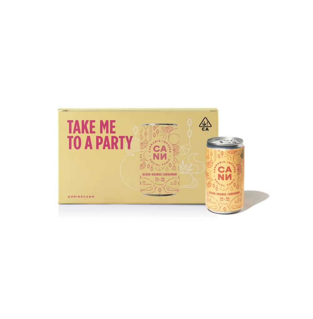 SOCIAL TONIC 8FLOZ 6PK [12MG] 2:4 THC:CBD BLOOD ORANGE CARDAMOM product image