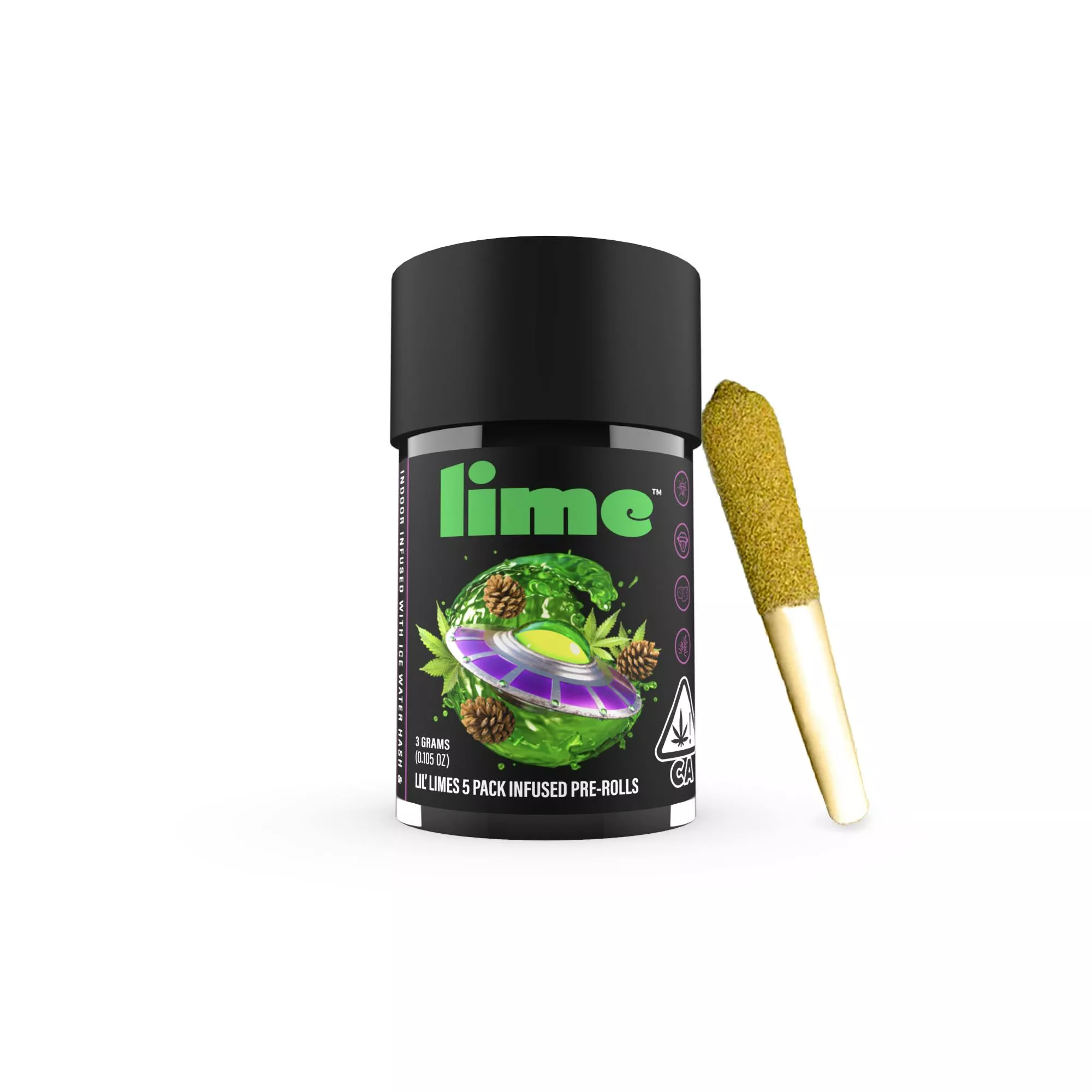 LIL LIMES INFUSED MINI PREROLL 5PK [3G] ALIEN GAS