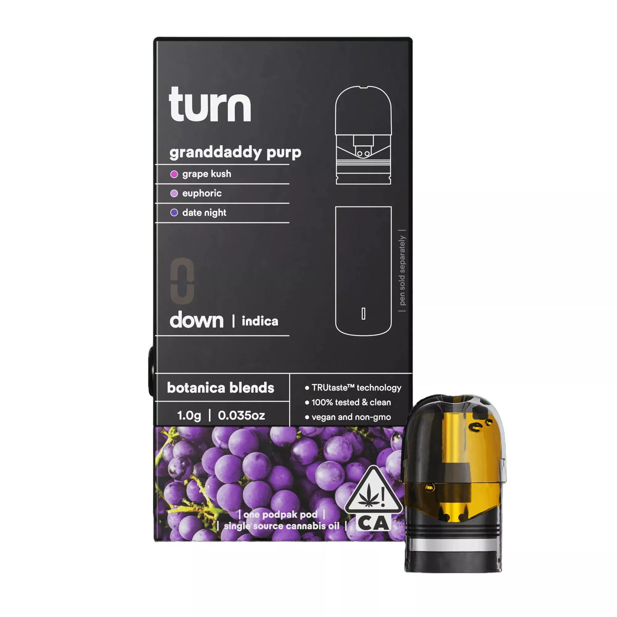 TURN DOWN BOTANICAL BLENDS POD [1G] GRANDDADDY PURPLE product image