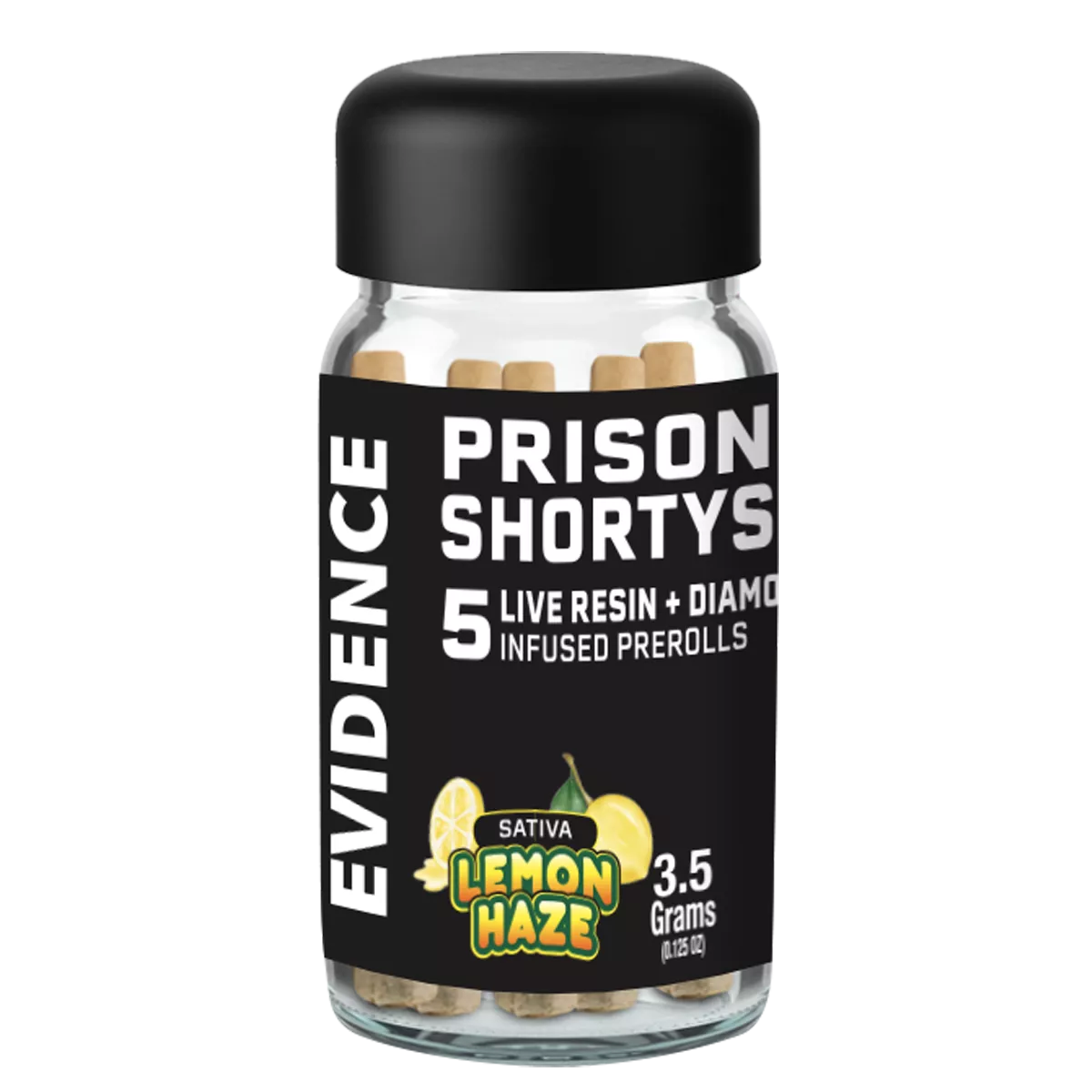 LEMON HAZE PRISON SHORTY'S PREROLL 5 PACK 3.5G