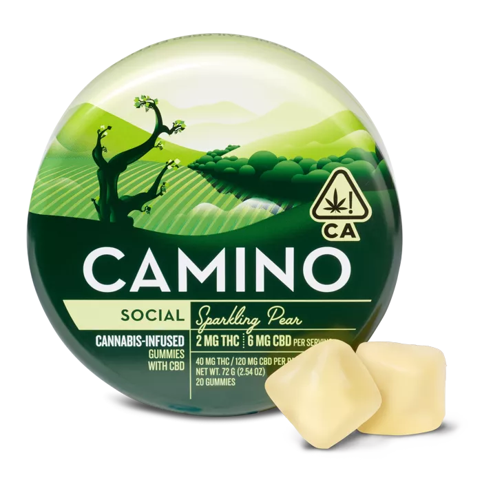 GUMMIES 20PK [40MG] 3:1 CBD:THC SOCIAL SPARKLING PEAR product image