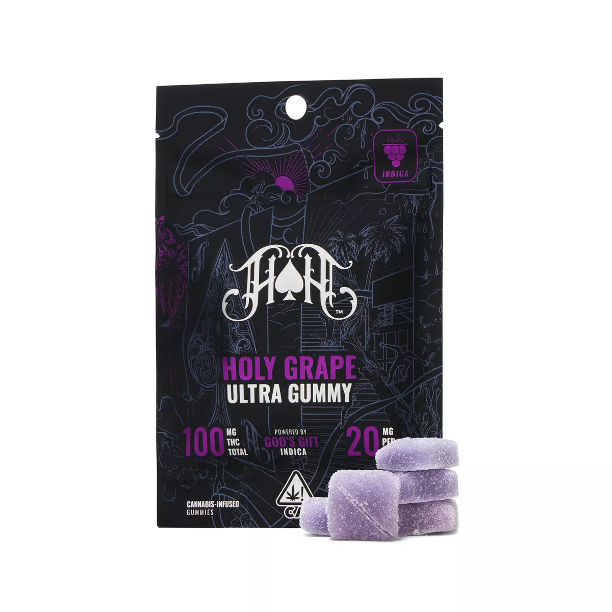 HOLY GRAPE GUMMY 5 PACK 100MG