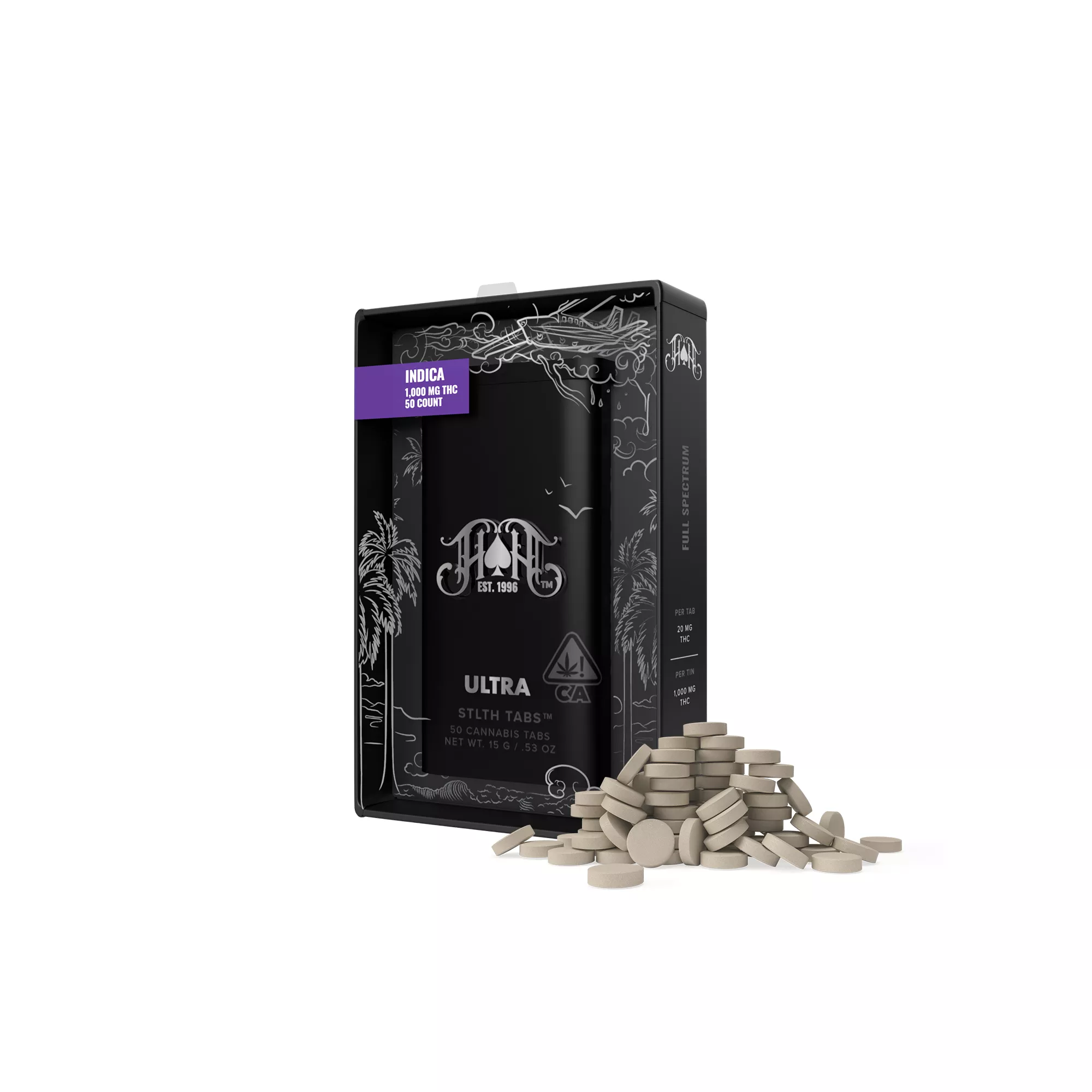 TABLETS 50PK [1000MG] THC INDICA
