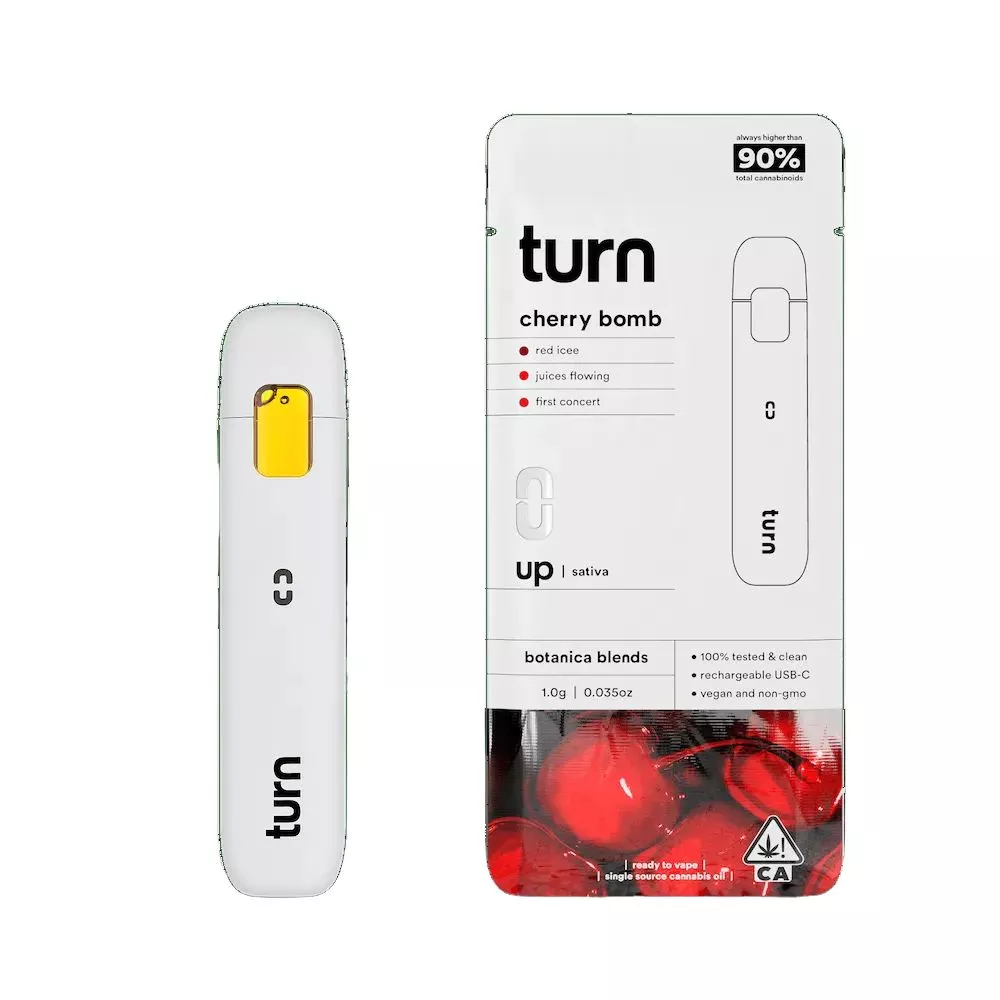 TURN UP BOTANICAL BLENDS READY TO USE VAPORIZER [1G] CHERRY BOMB