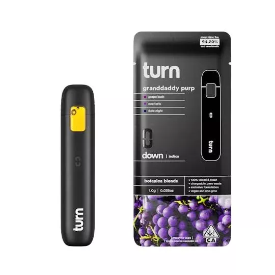 TURN DOWN BOTANICAL BLENDS READY TO USE VAPORIZER [1G] GRANDDADDY PURPLE product image
