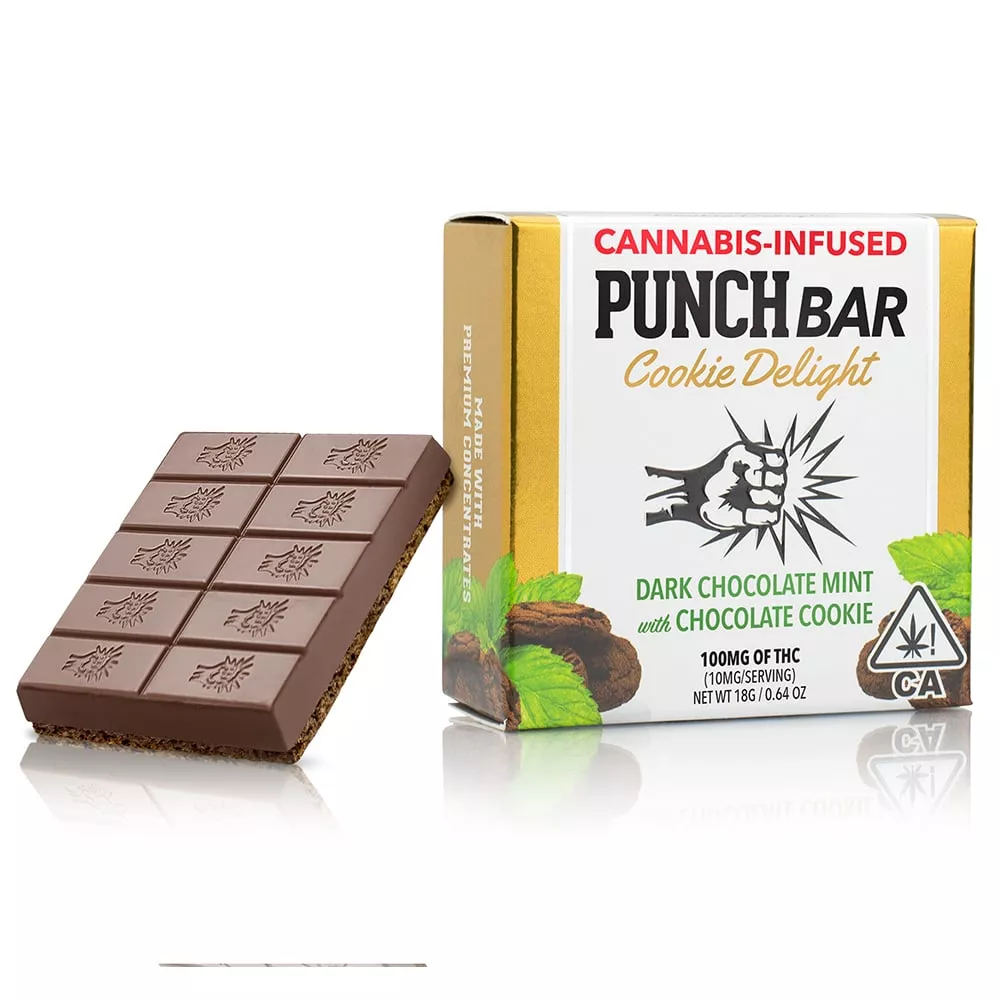 MINT DARK CHOCOLATE W/ CHOCOLATE COOKIE DELIGHT BAR 100MG - 100 mg