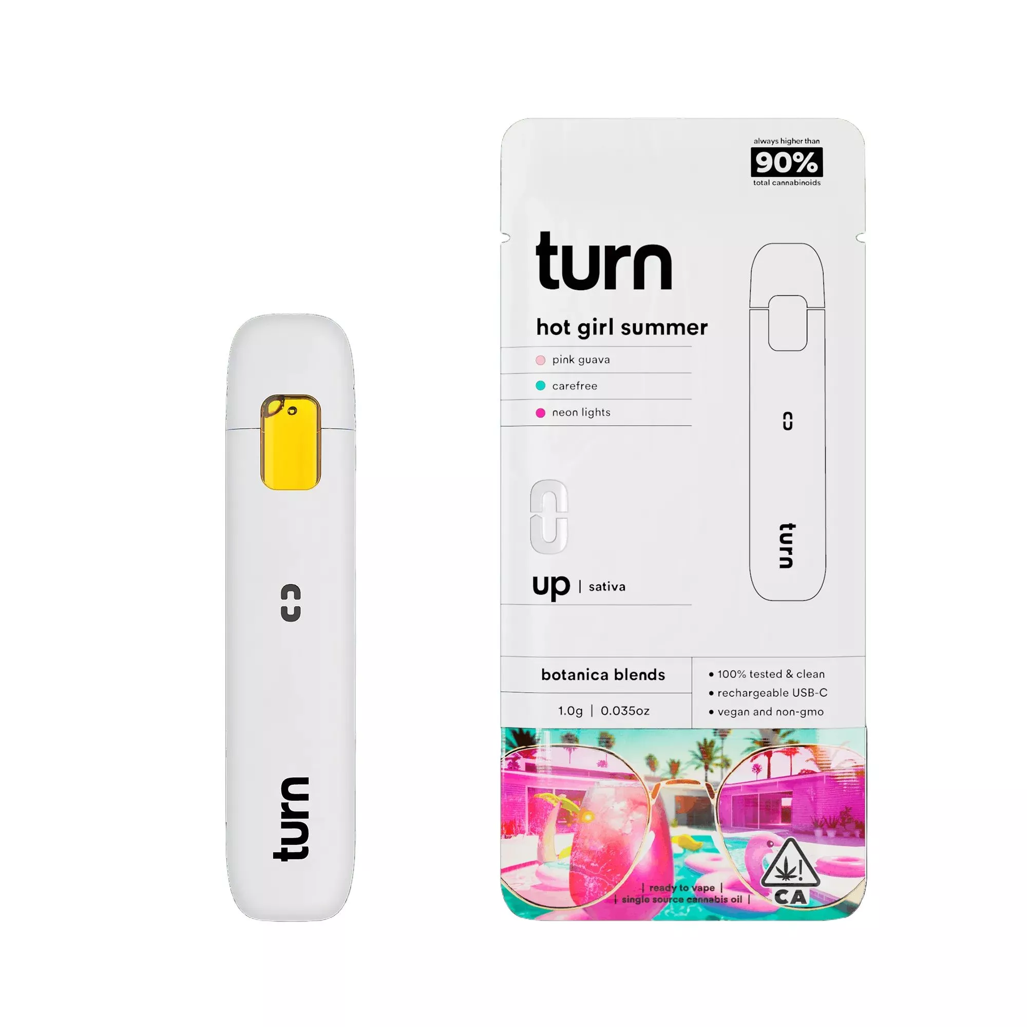 TURN UP BOTANICAL BLENDS READY TO USE VAPORIZER [1G] HOT GIRL SUMMER product image