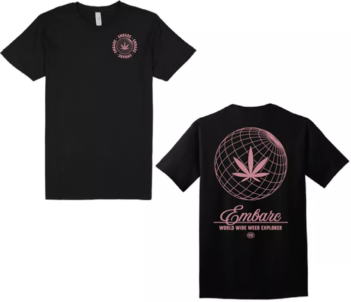 WORLD WIDE WEED EXPLORER STANDARD T-SHIRT SHORT SLEEVE BLACK [S]