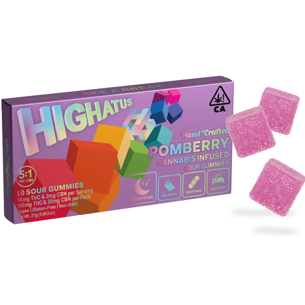 SOUR POMBERRY 5:1 THC:CBN GUMMIES 100MG