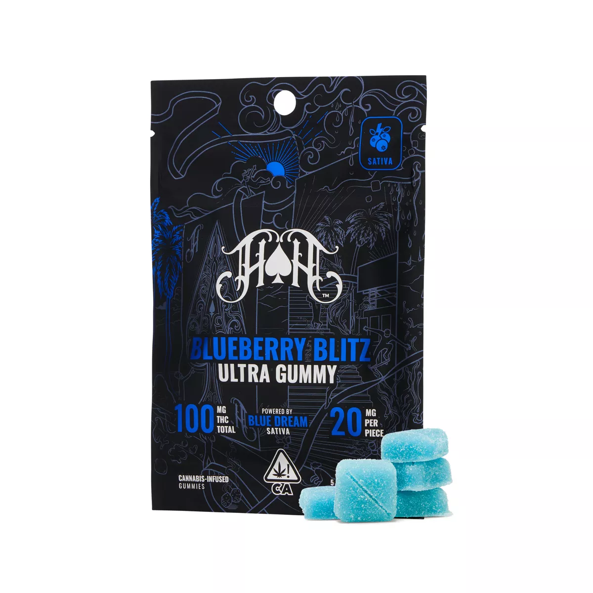 HEAVY HITTERS - BLUEBERRY BLITZ GUMMIES 100MG