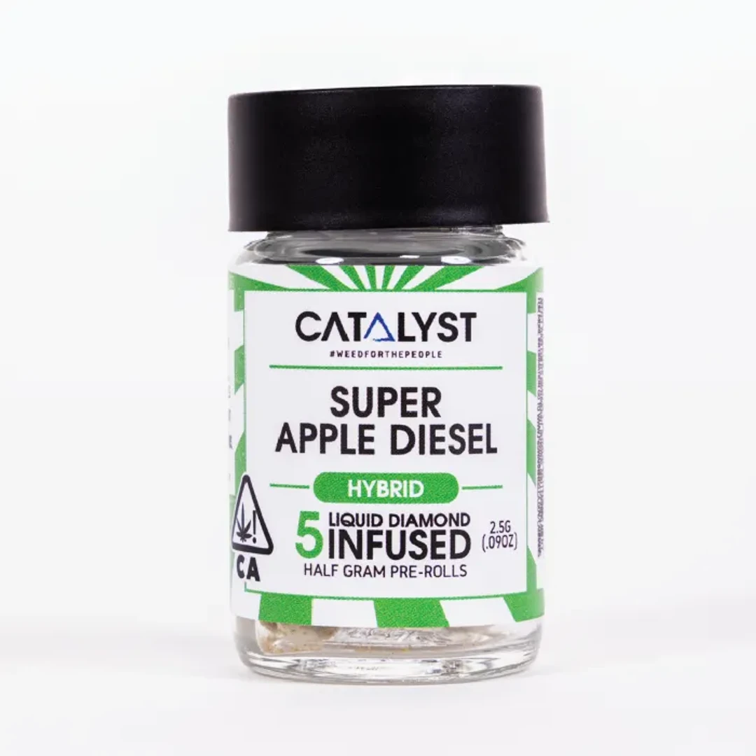SUPER APPLE DIESEL INFUSED PREROLL 5PK 2.5G - 2.5 G