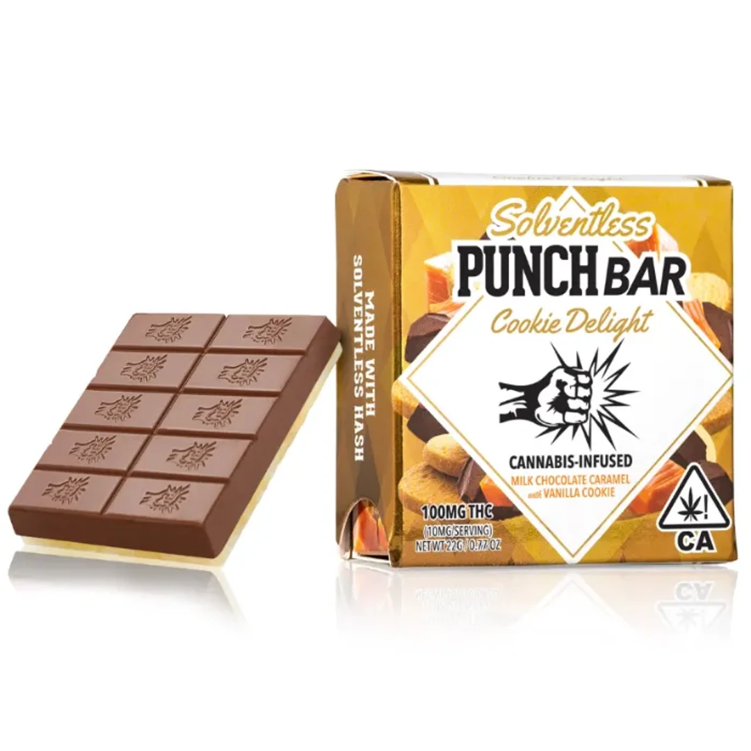 CARAMEL & VANILLA SOLVENTLESS MILK CHOCOLATE BAR SINGLE 100MG