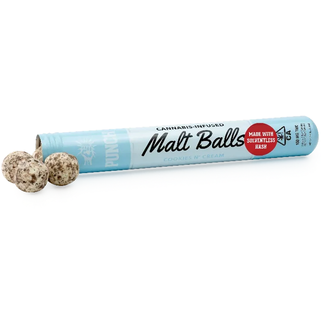 COOKIES N CREAM SOLVENTLESS MALT BALLS 10 PACK 100MG