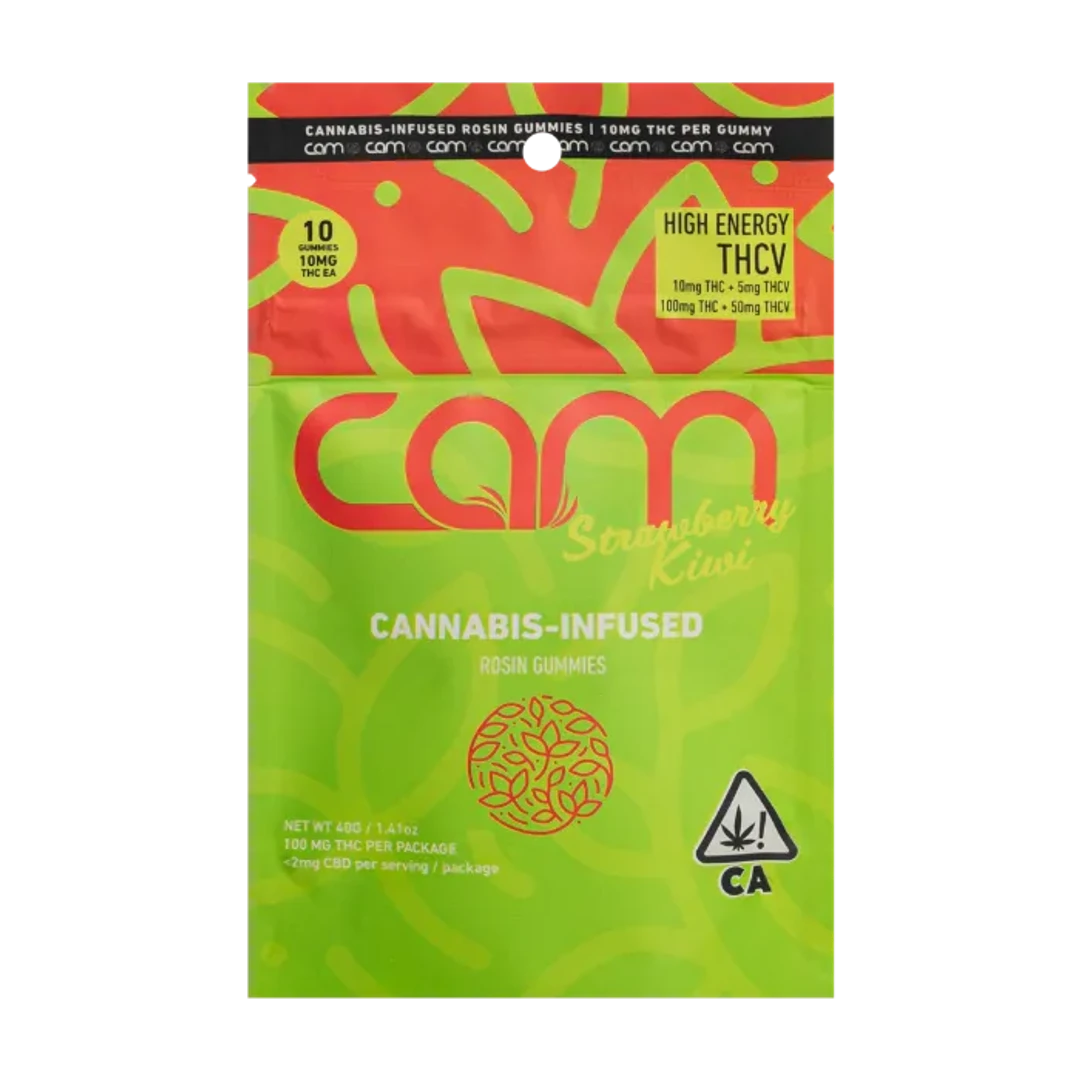 CAM - STRAWBERRY KIWI 2:1 THC:THCV ROSIN GUMMIES 100MG