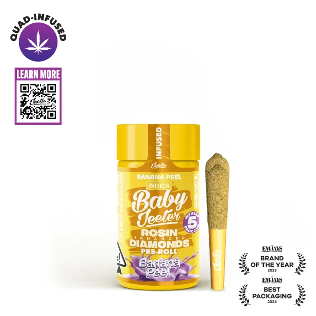 BANANA PEEL INFUSED PRE-ROLL 5PK 2.5G