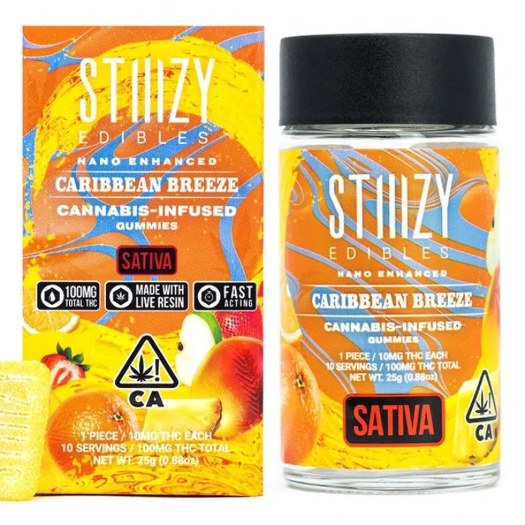 CARIBBEAN BREEZE GUMMY 10 PACK 100MG