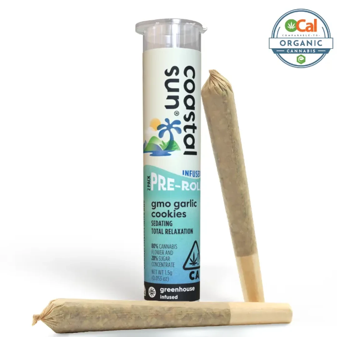 GMO GARLIC COOKIES INFUSED PRE-ROLL 2PK 1.5G
