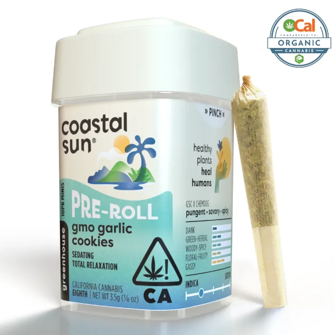 COASTAL SUN - GMO GARLIC COOKIES PREROLL 10 PACK 3.5G