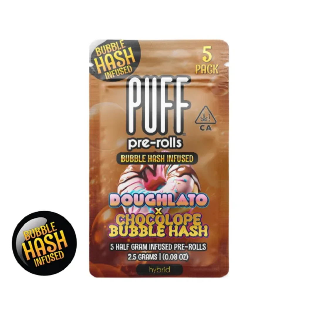 BUBBLE HASH PREROLL 5PK [2.5G] DOUGHLATO X CHOCOLOPE - 2.5 G - 5 PACK product image
