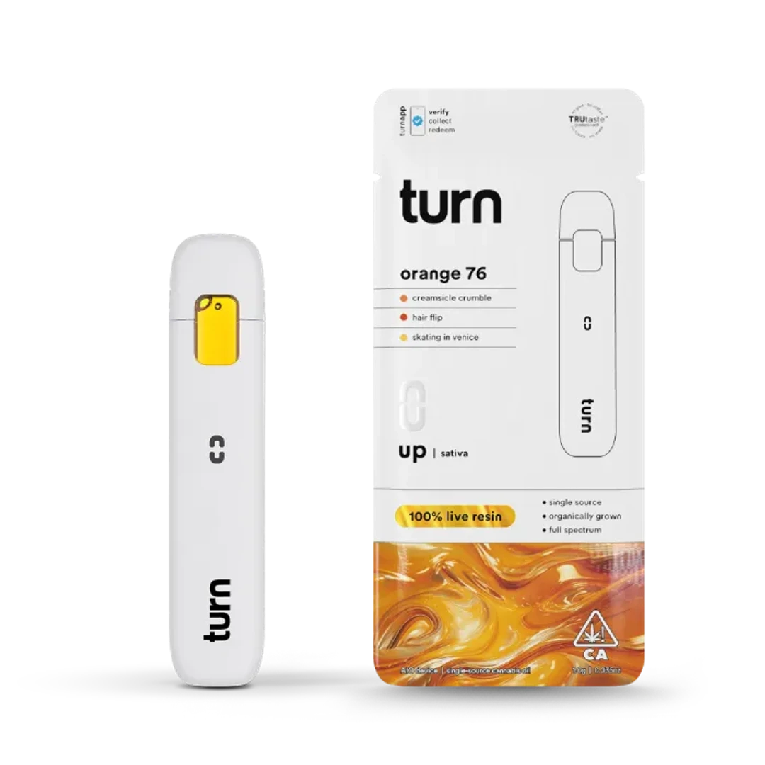 TURN UP LIVE RESIN READY TO USE VAPORIZER [1G] ORANGE 76 - 1 G product image